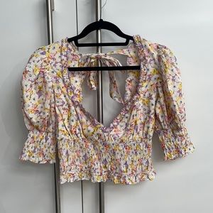 Urban Outfitters poof sleeve crop - NWT